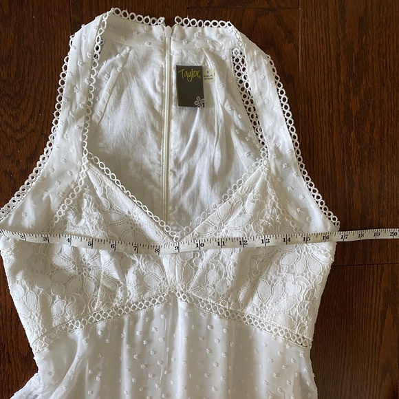 NWOT -  TAYLOR Halter Handkerchief Hem SheathDress - Picture 13 of 16